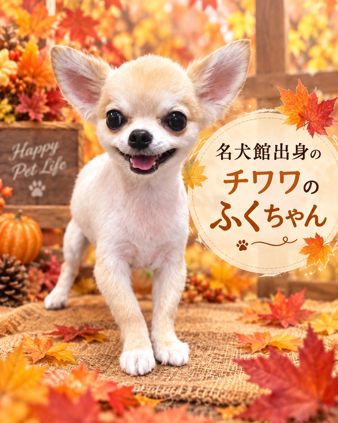 名犬館出身のチワワのふくちゃん