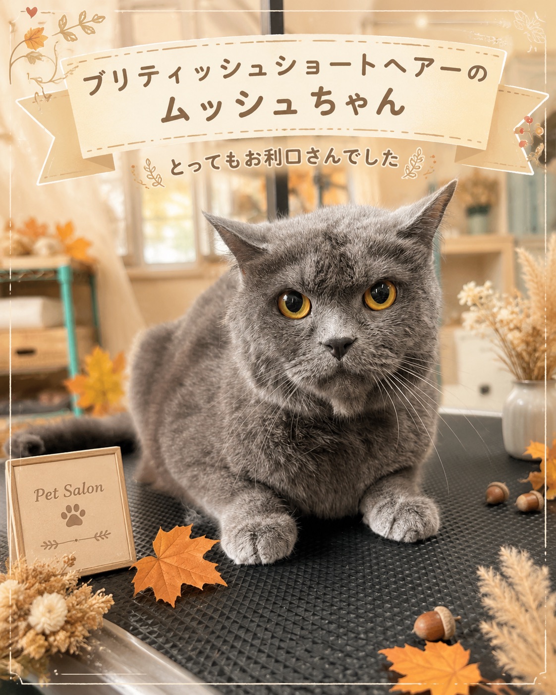 ブリティッシュショートヘアーのムッシュちゃん