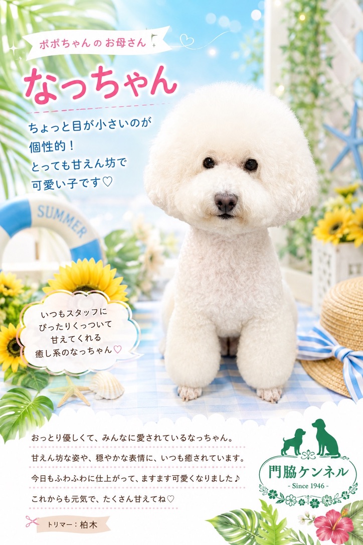 ふわふわに仕上がったなっちゃん