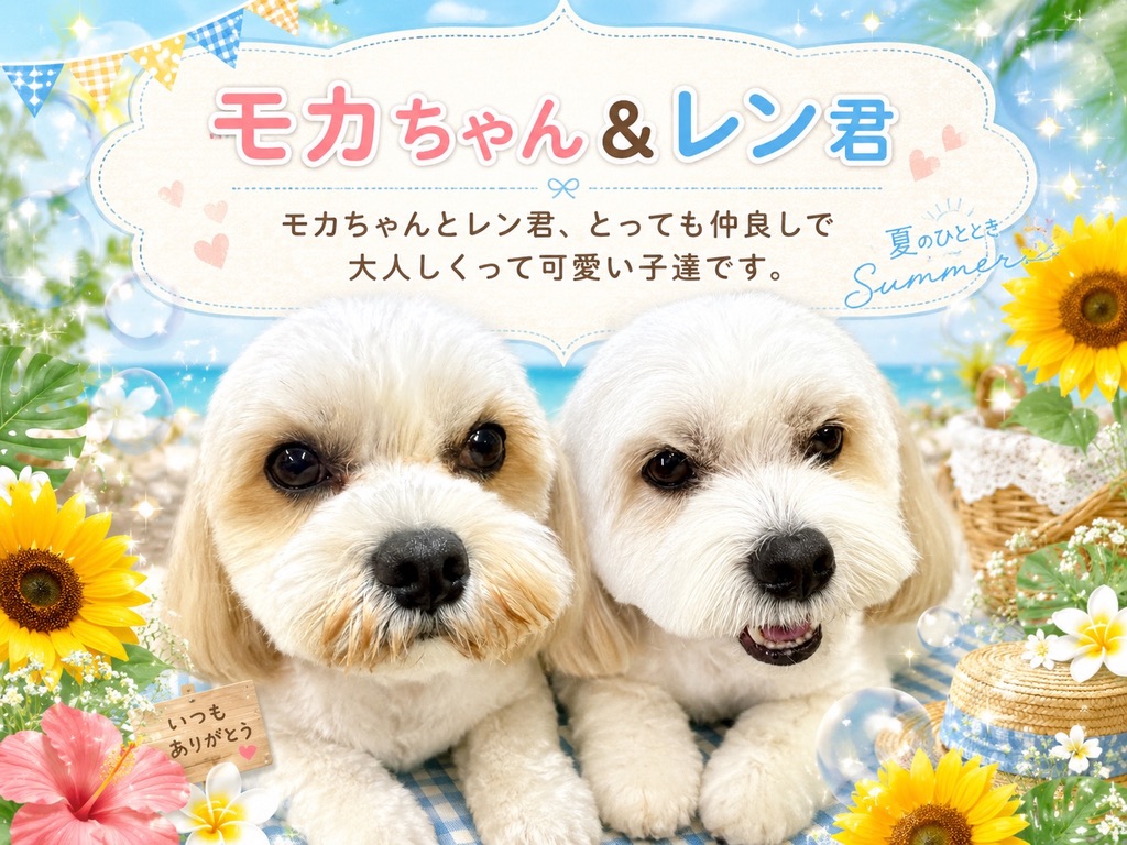 仲良しのモカちゃんとレン君